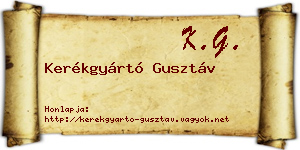 Kerékgyártó Gusztáv névjegykártya